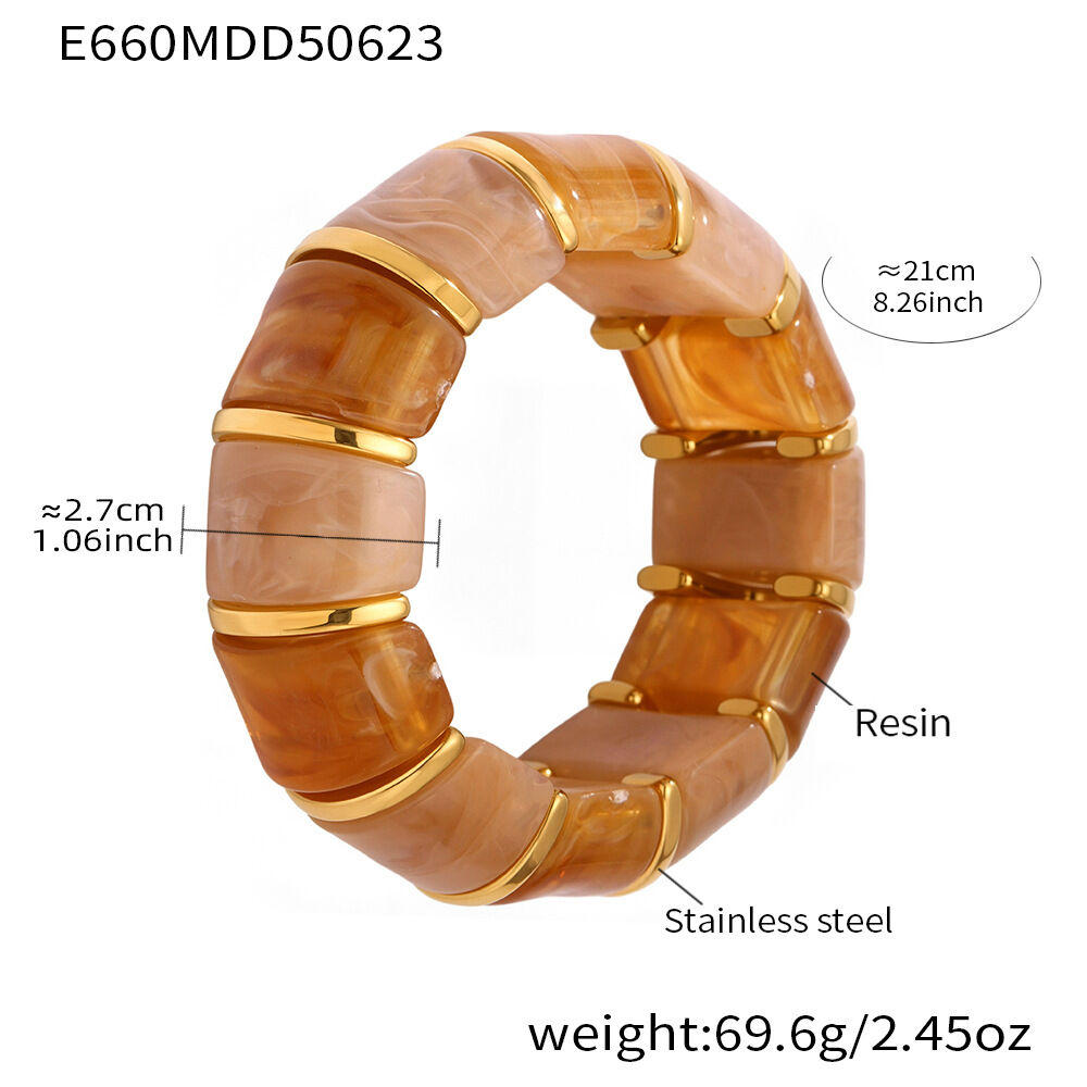 E660-Brown Elastic Bracelet 20Cm Picture7