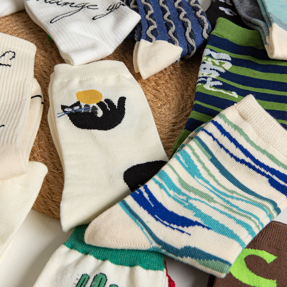 1 Paar adrette, bezaubernde Wadensocken mit Cartoon-Motiven h5 Bild3
