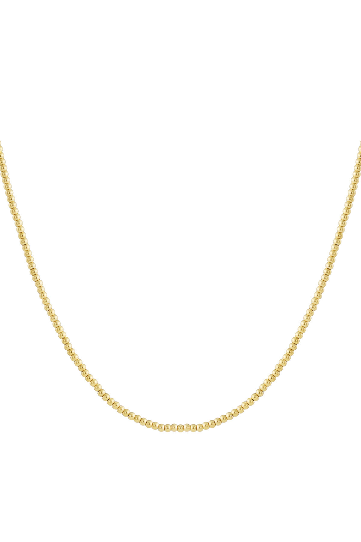Solid bead necklace-4mm 2