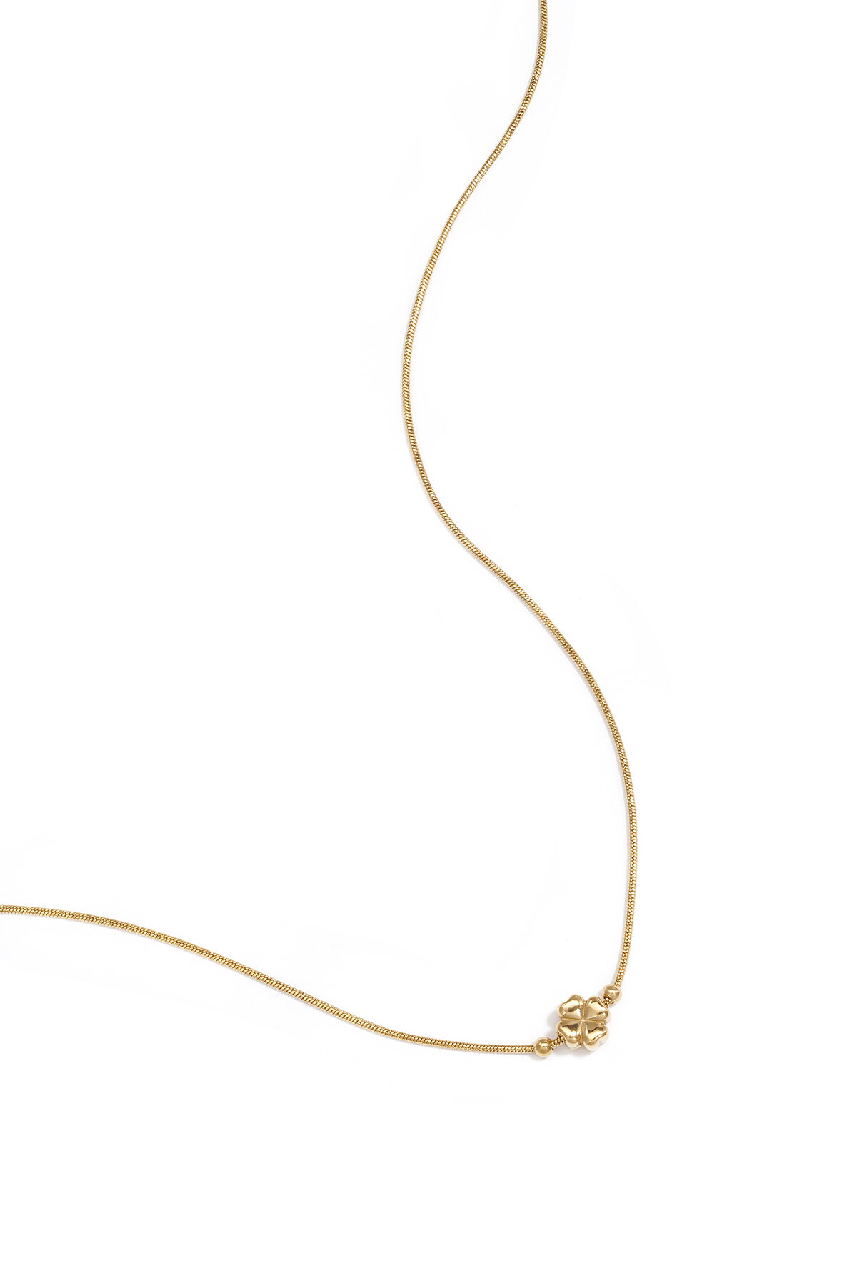 Minimalist necklace with a clover h5