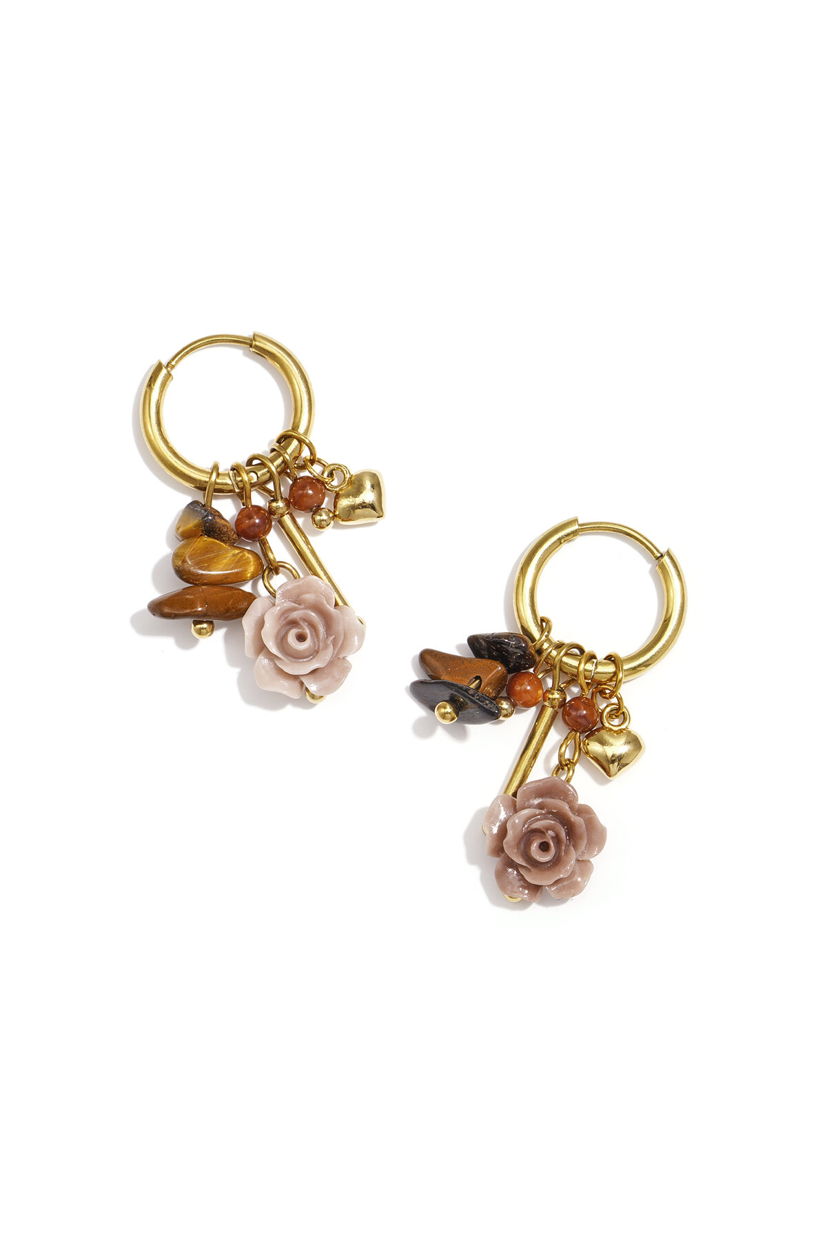 Stainless Steel Drop Earrings Flower Casual Daily Simple Series Women's jewelry h5 