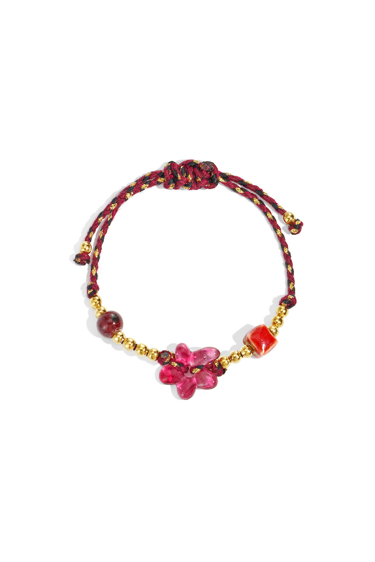 Polyester Beaded Bracelets Flower Casual Daily Simple Series Women's jewelry 2