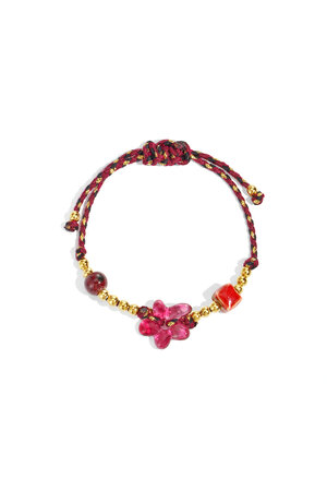 Polyester Beaded Bracelets Flower Casual Daily Simple Series Women's jewelry h5