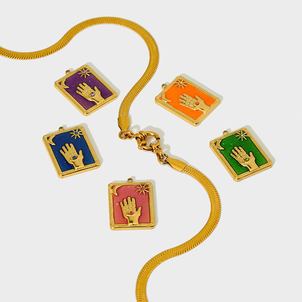 Eye Pattern Stainless Steel Waterproof Gold  Color Pendants Picture2