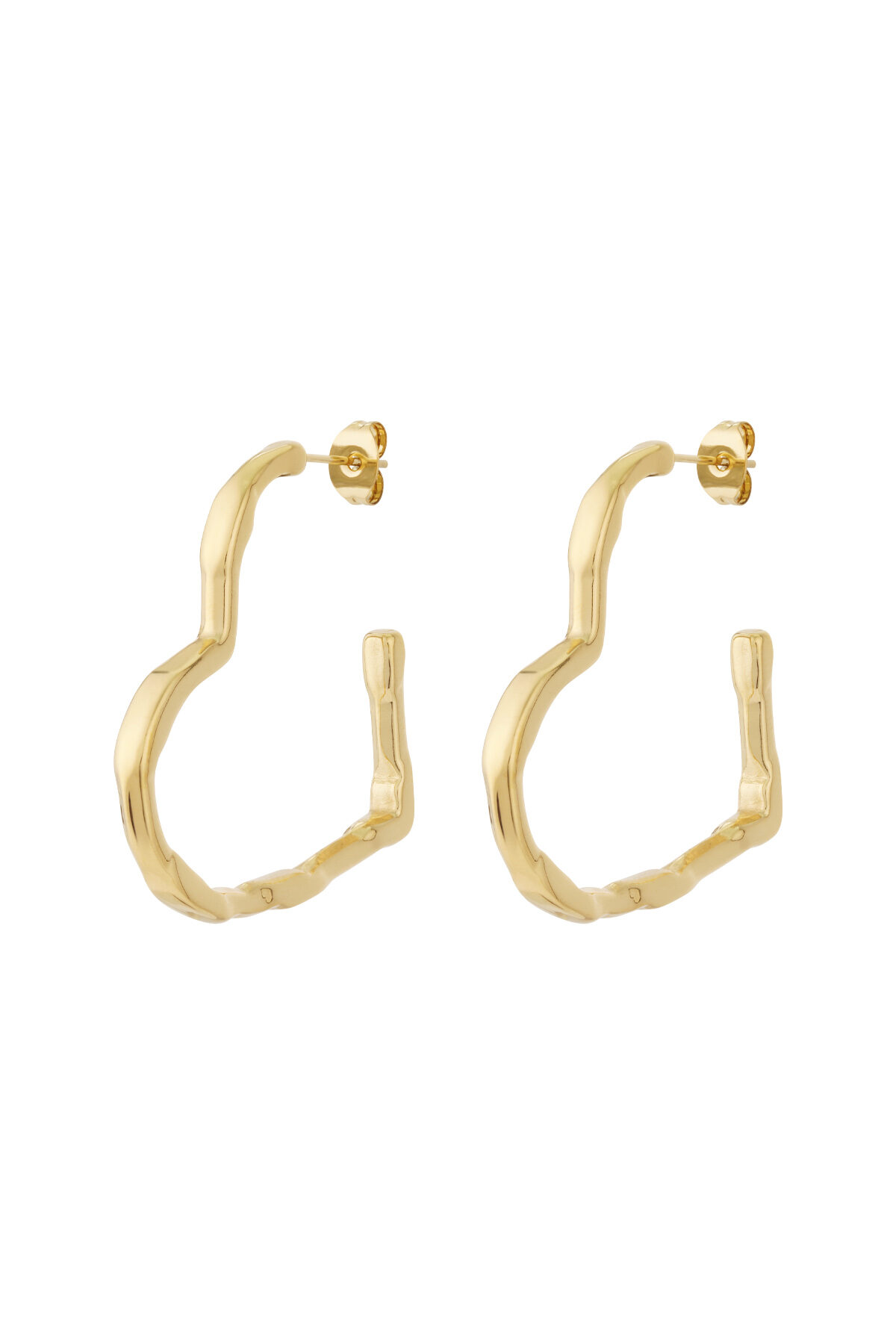 Big heart hoop earrings 2