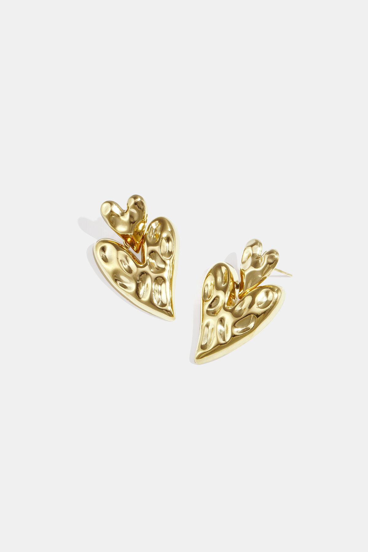 Stacked heart earrings 2