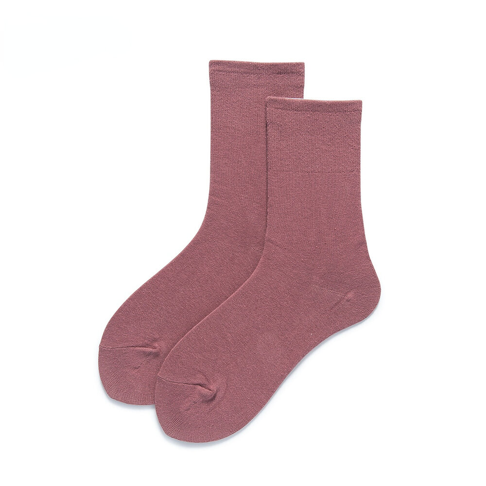 1 paire de chaussettes mi-mollet basiques et polyvalentes de couleur unie h5Image2