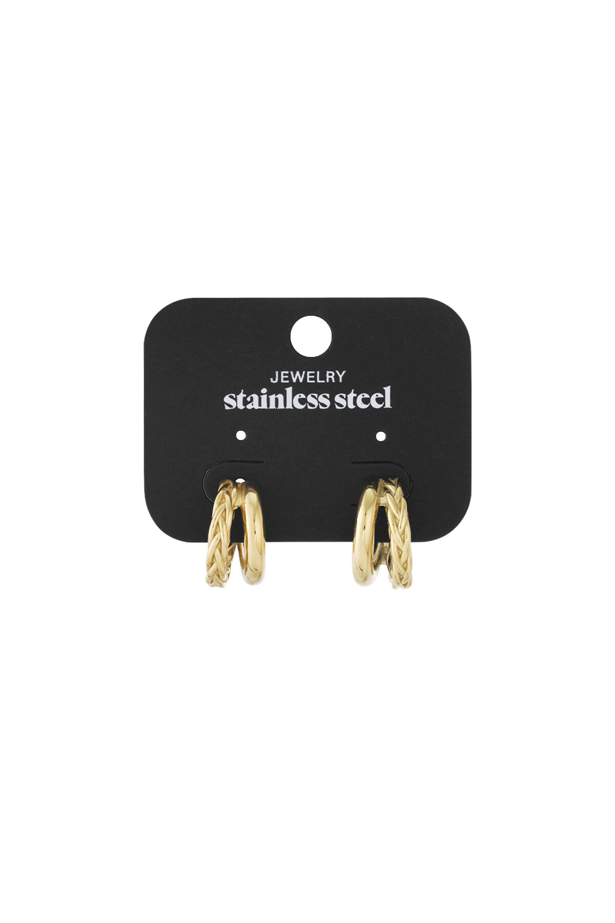 Small double braided hoop earrings h5 Picture6