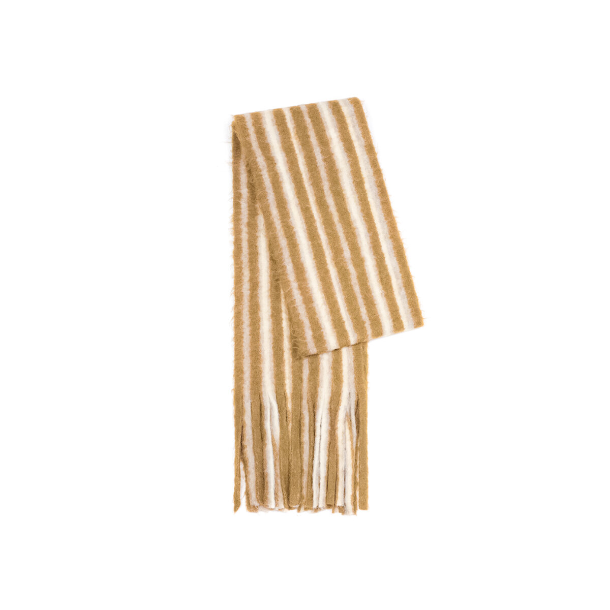 1 Piece Wool & Polyester Tassel Color-blocked Striated Winter Scarf h5 Picture4