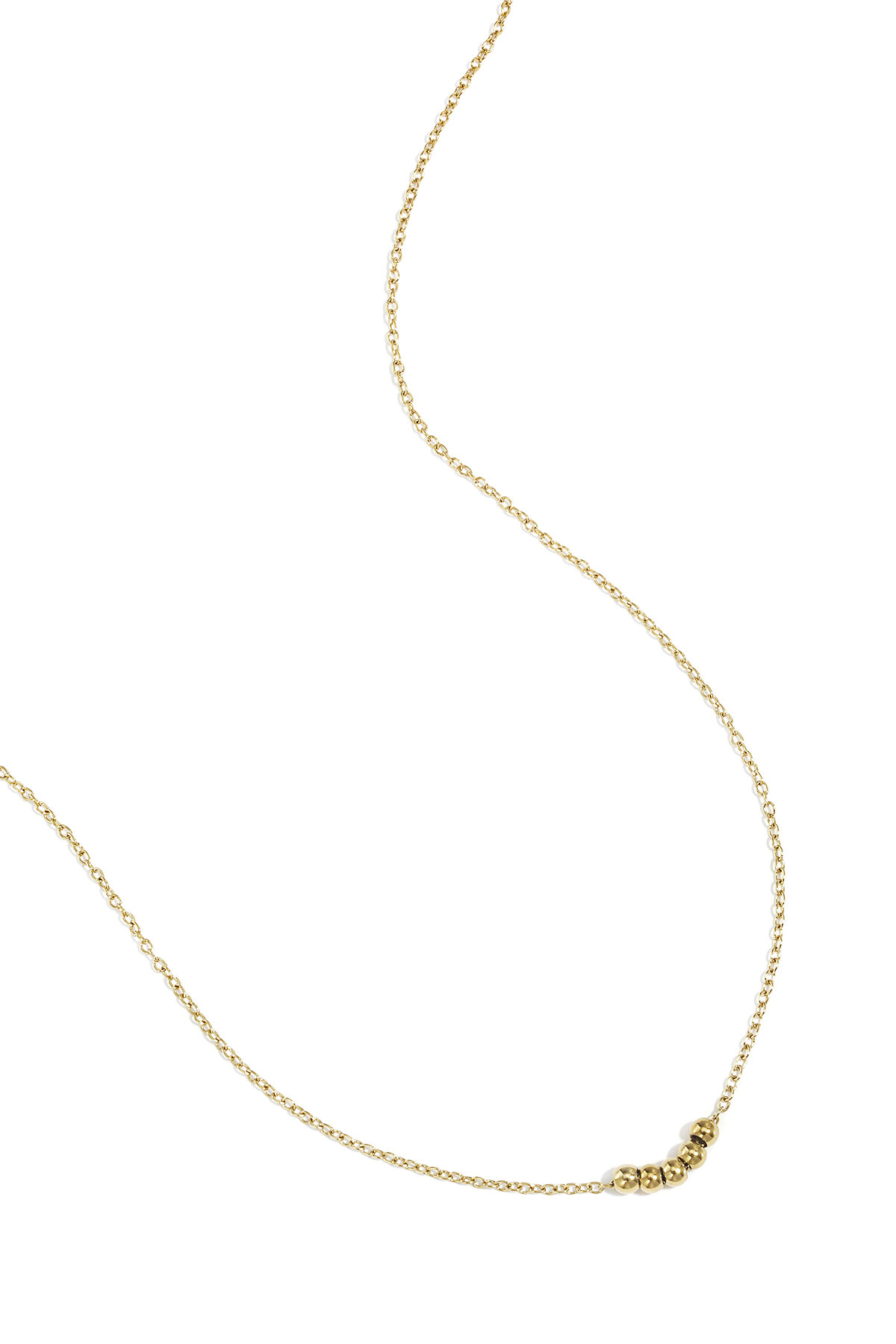 Klassische Kugelkette – Goldfarbe - Goldfarbefarbe