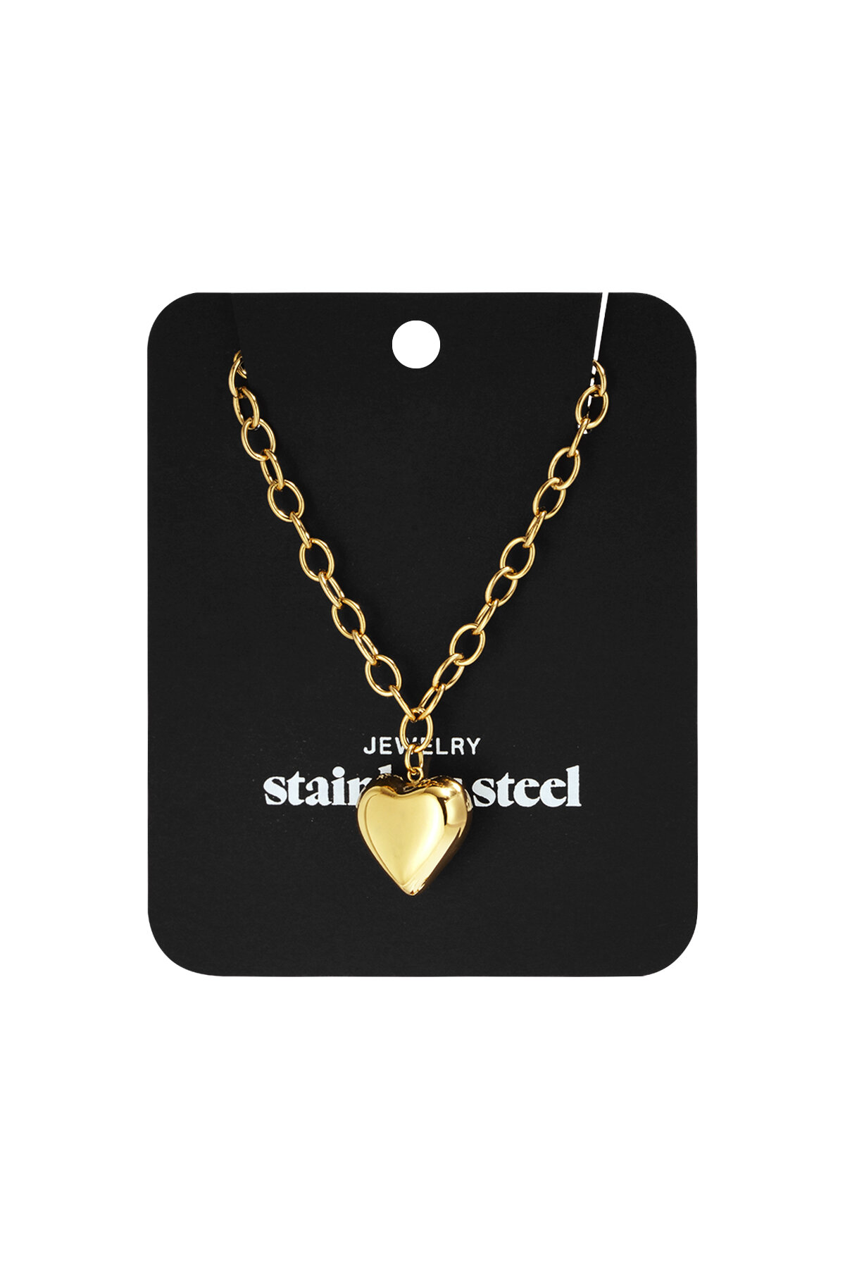 Colliers pendentifs en acier inoxydable en forme de cœur, collection décontractée et simple pour femmes h5Image5
