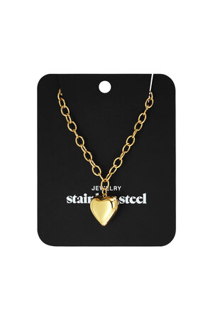 Colliers pendentifs en acier inoxydable en forme de cœur, collection décontractée et simple pour femmes h5 Image5