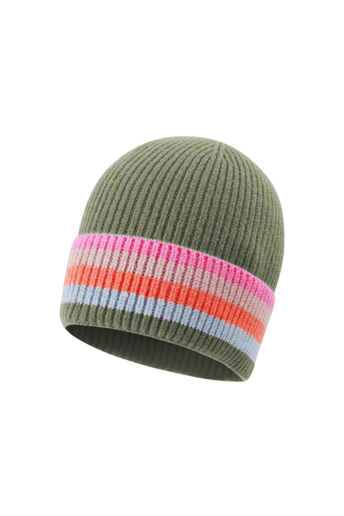 Multi color striped hat