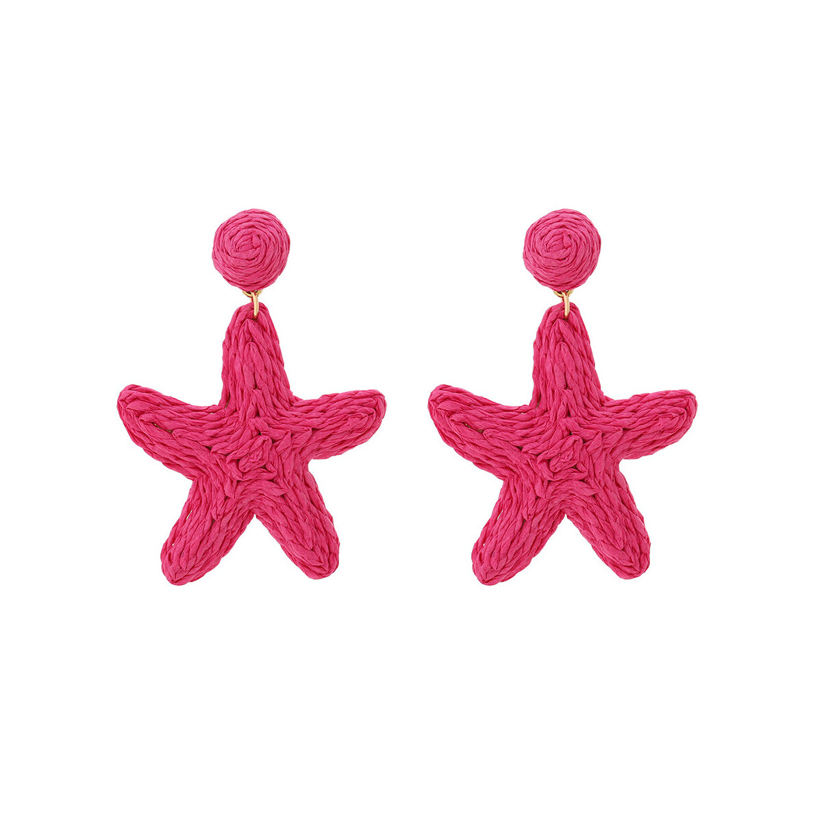 Simple Series Vacation Oceanic Style Starfish Raffia Women's Drop Earrings Picture2