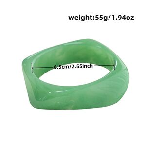 Gradient Transparent Color Resin Women's Bangles h5 Picture3
