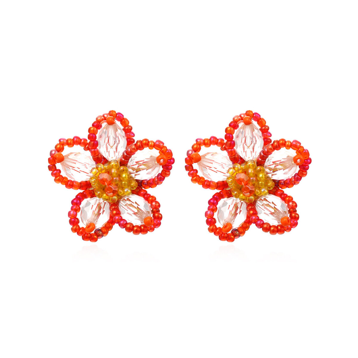 Romantic Series Sweet Flower Resin Women's Stud Earrings h5Picture2