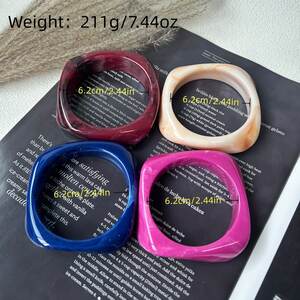 Gradient Color Resin Women's Bangles h5 Picture4