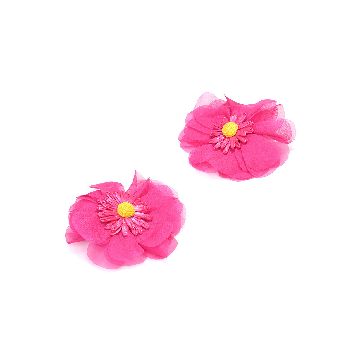 Romantic Series Sweet Flower Fabric Women's Stud Earrings Picture2