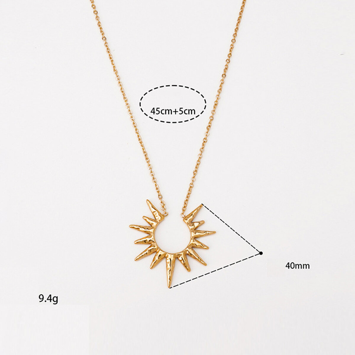 Simple Sun Stainless Steel Waterproof Women's Pendant Necklaces h5 Picture3