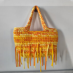 Vacation Style Woven Mixed Color Women's Tote Bag h5