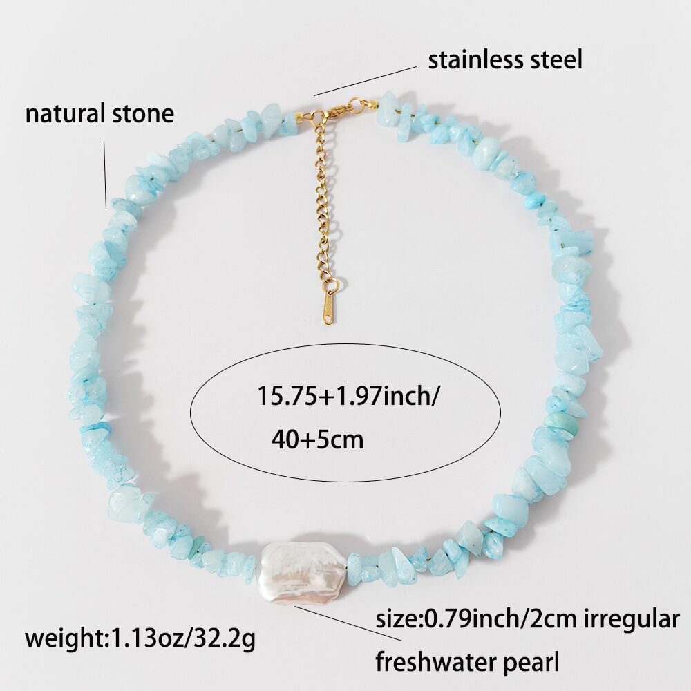 Vacation Beads Natural Stones Women's Beaded Necklaces