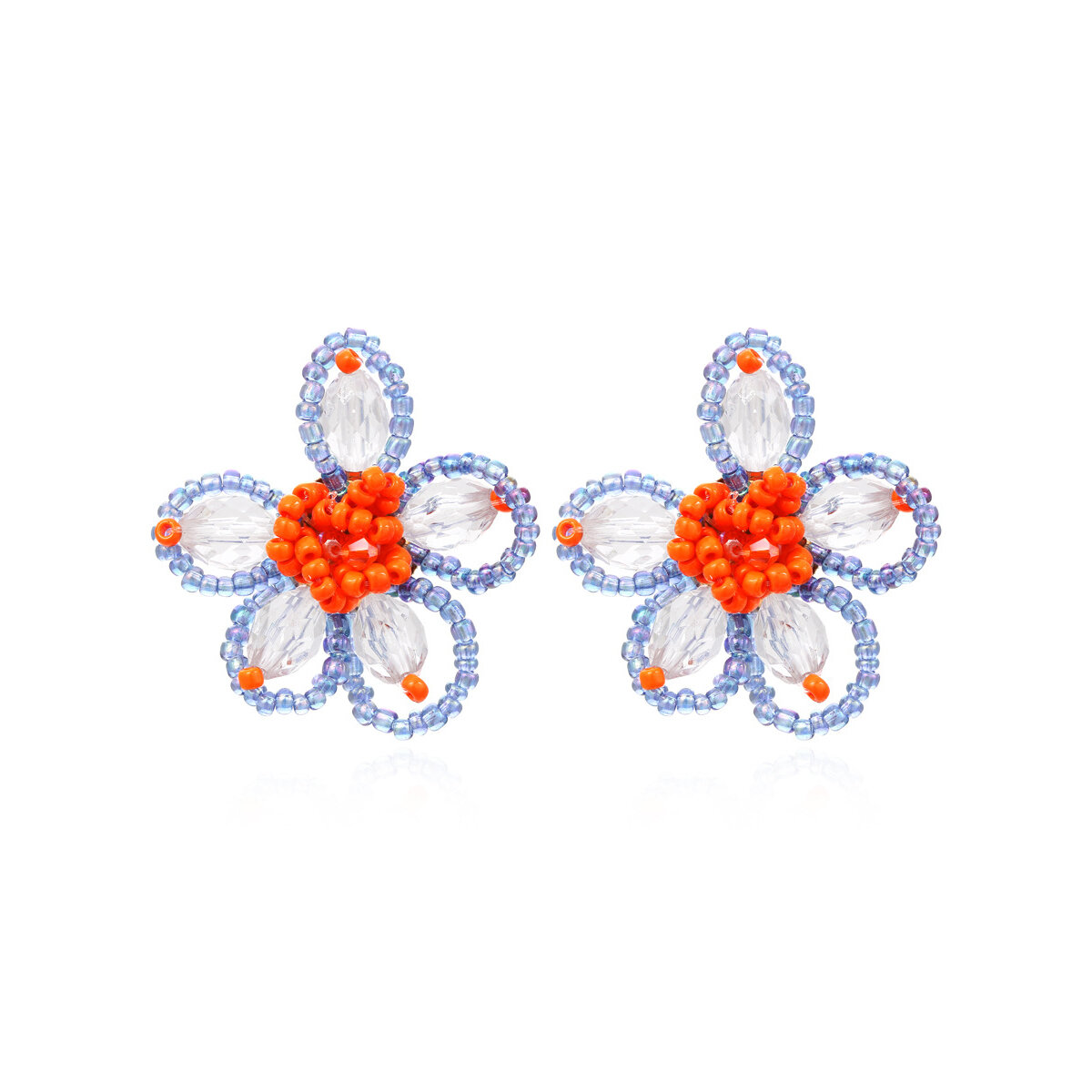 Romantic Series Sweet Flower Resin Women's Stud Earrings