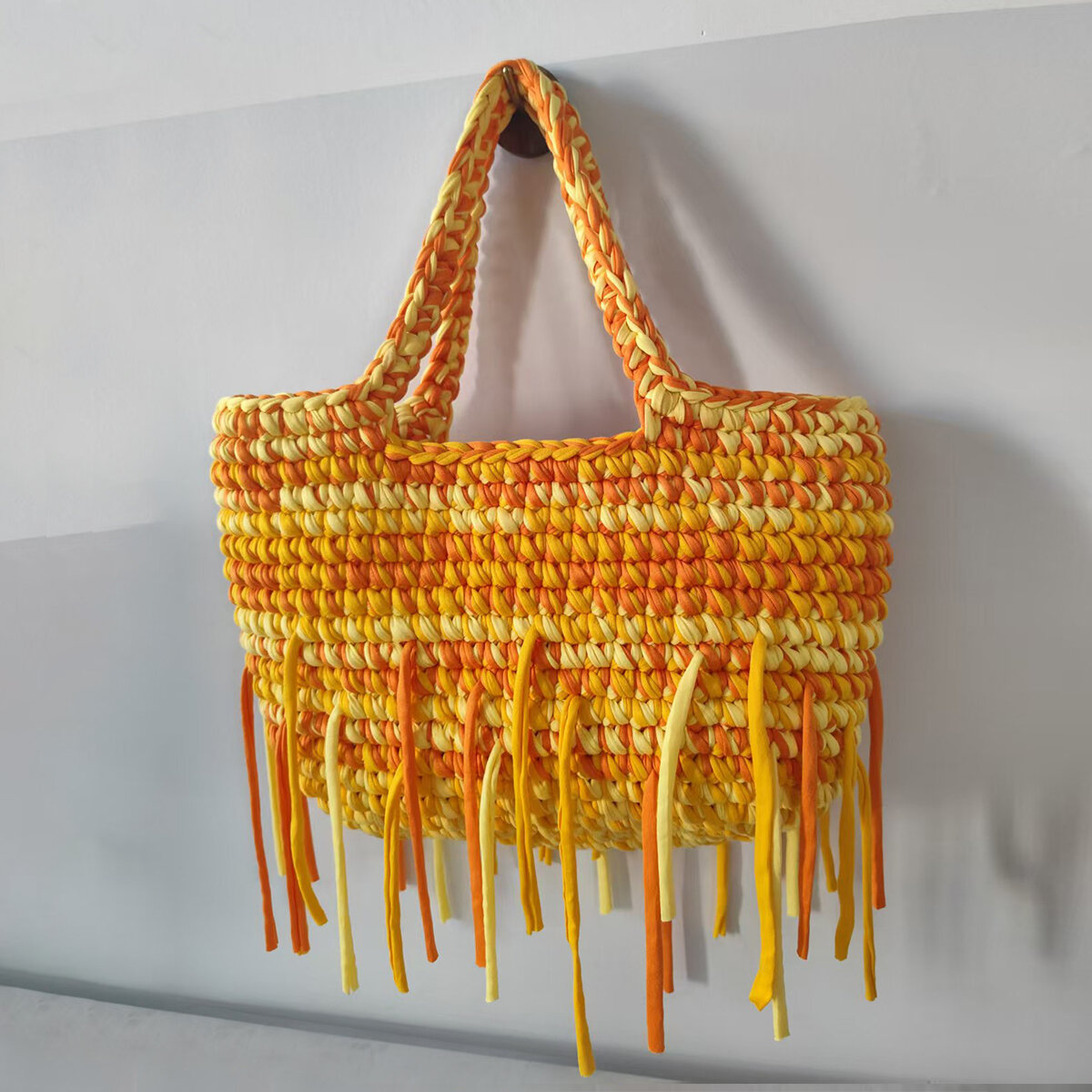 Vacation Style Woven Mixed Color Women's Tote Bag 2