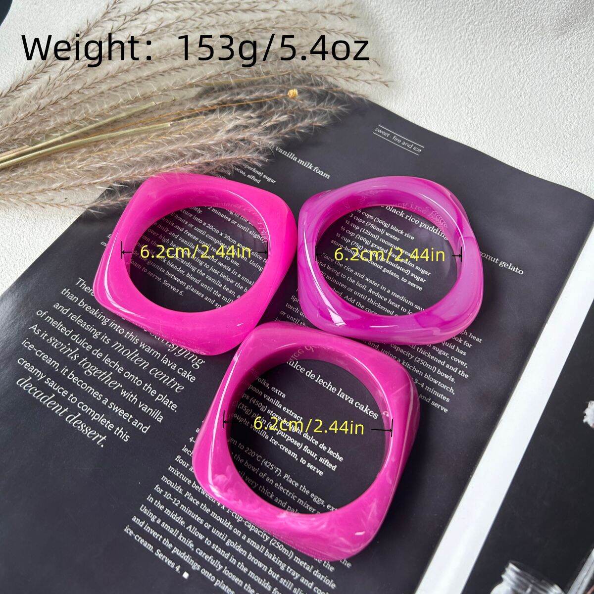Gradient Color Resin Women's Bangles h5Picture4