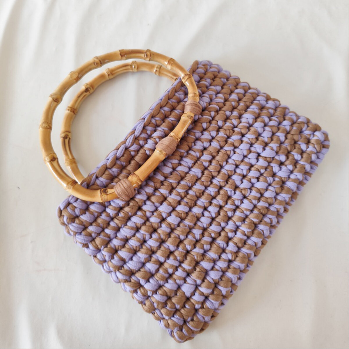 Parisian Chic Style Woven Mixed Color Women's Handbags h5