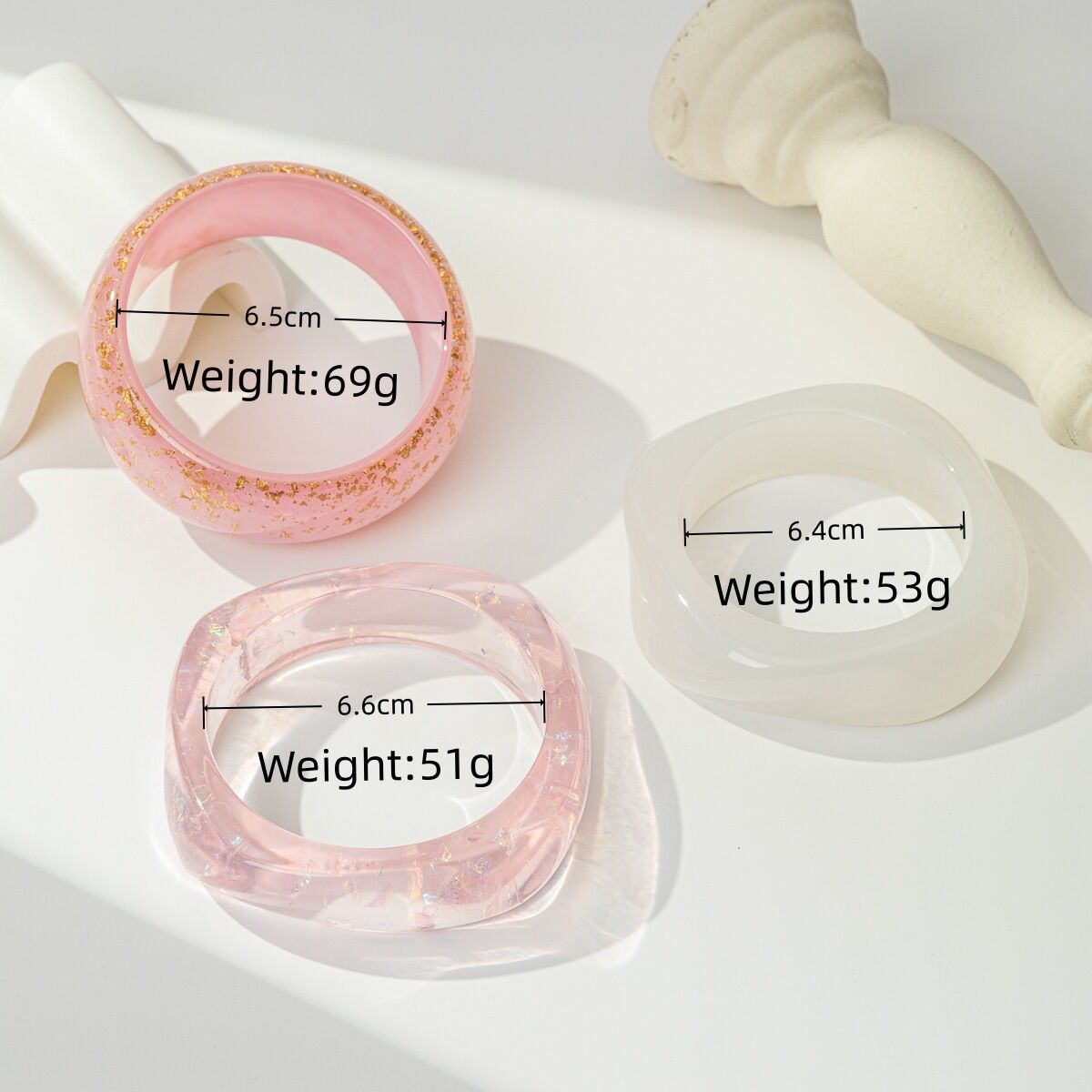 Gradient Color Resin Women's Bangles h5Picture4