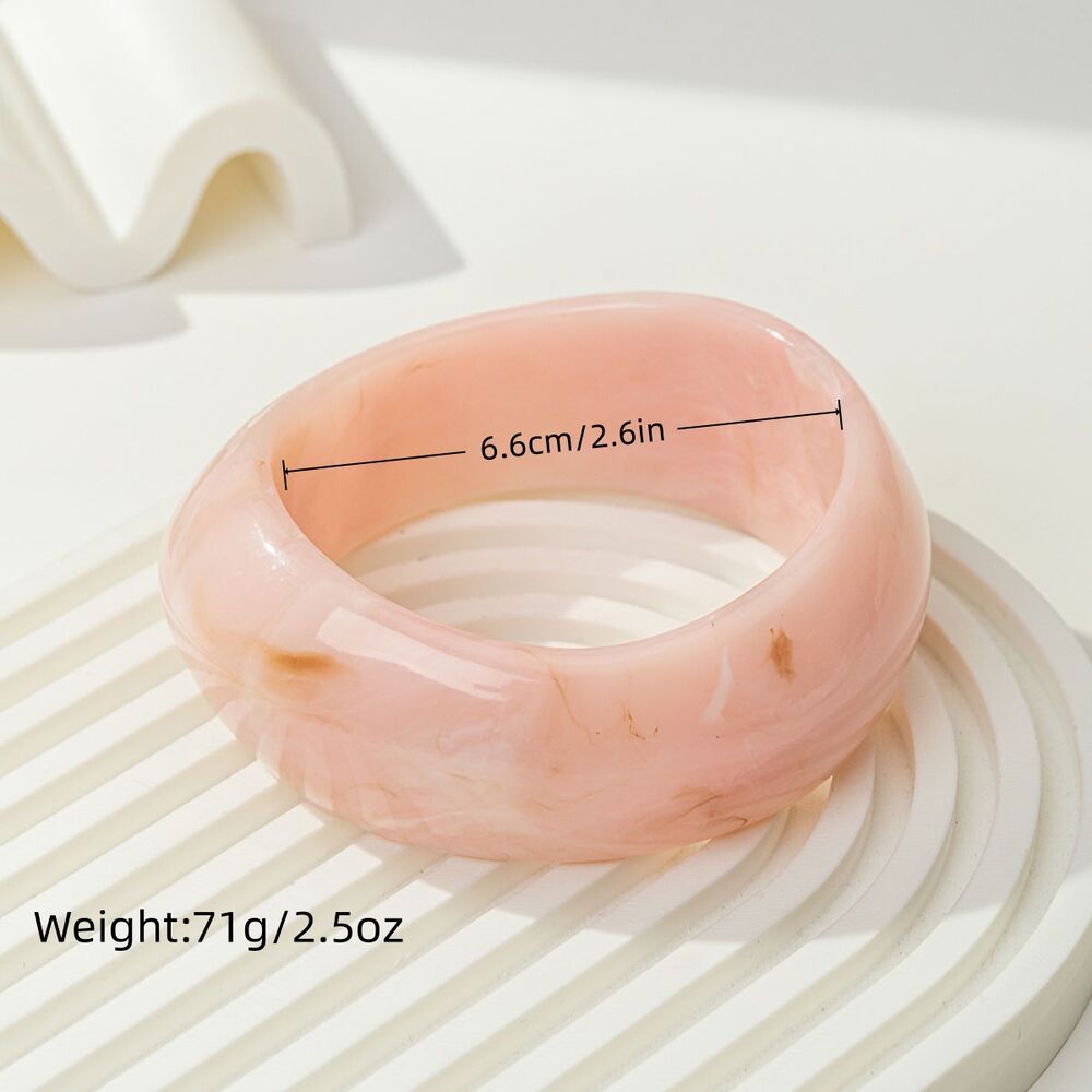 Irregular Shape Gradient Color Resin Women's Bangles h5Picture2