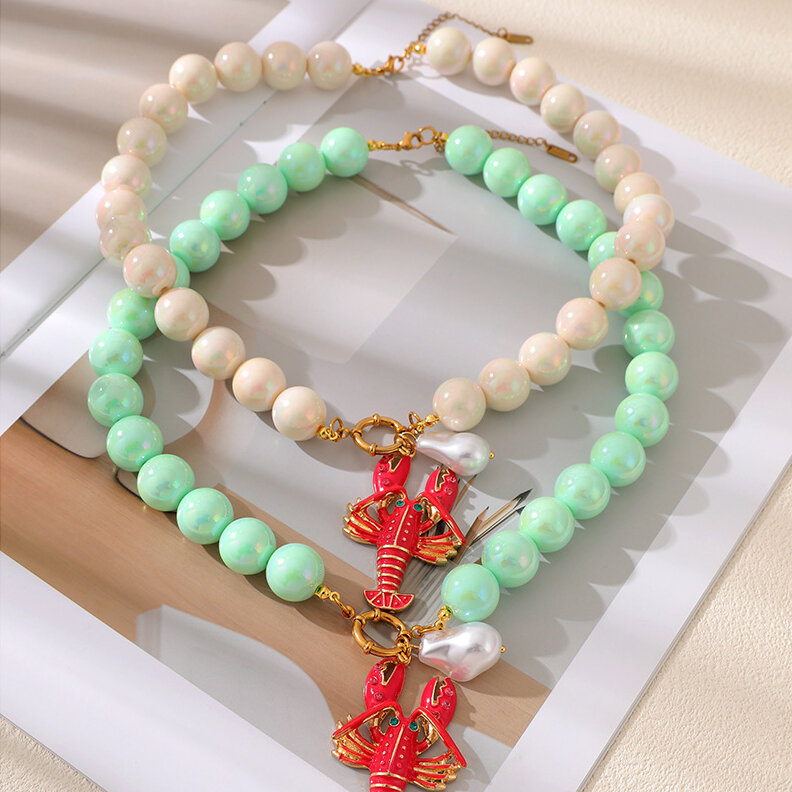Vacation Oceanic Style Resin Beads Women's Beaded Necklaces h5Picture3