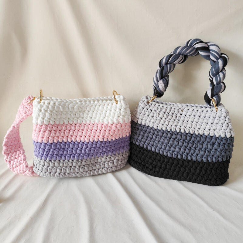 Casual Style Woven Stripe Mixed Color Women's Square Bag Picture3