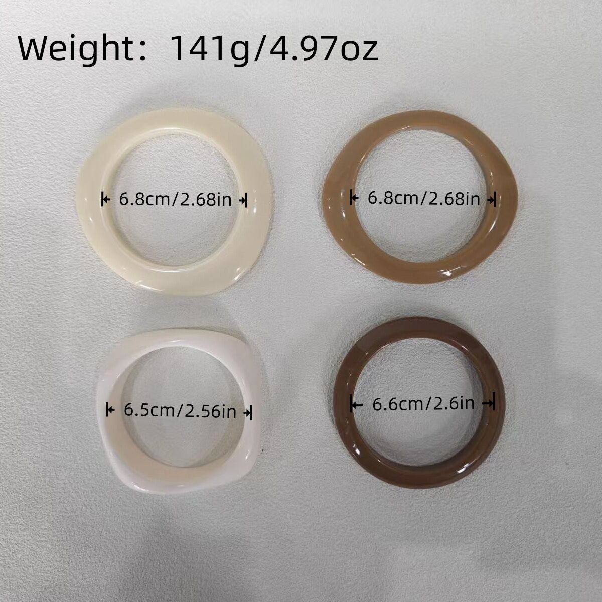 Solid Color Resin Women's Bracelets Sets h5 Picture5