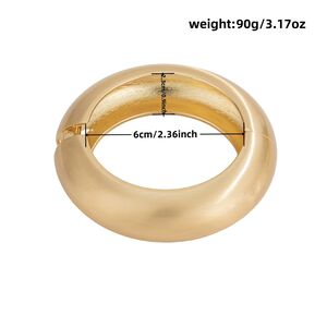 Solid Color Alloy Women's Bangles h5 Picture3