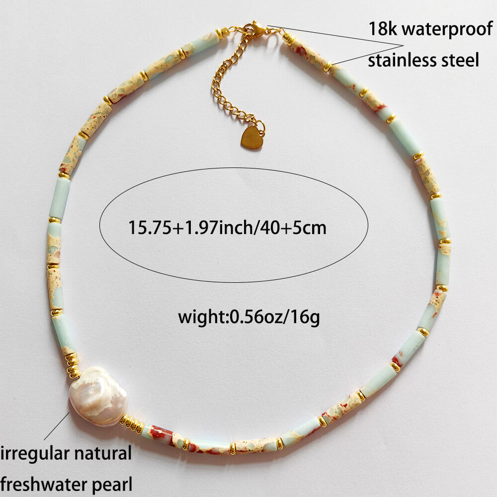 Retro Beads Natural Stones Women's Beaded Necklaces