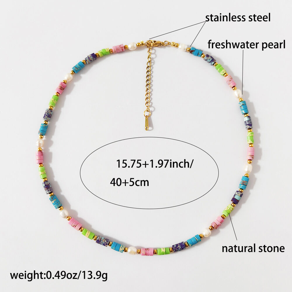 Retro Natural Stones Beads Women's Beaded Necklaces