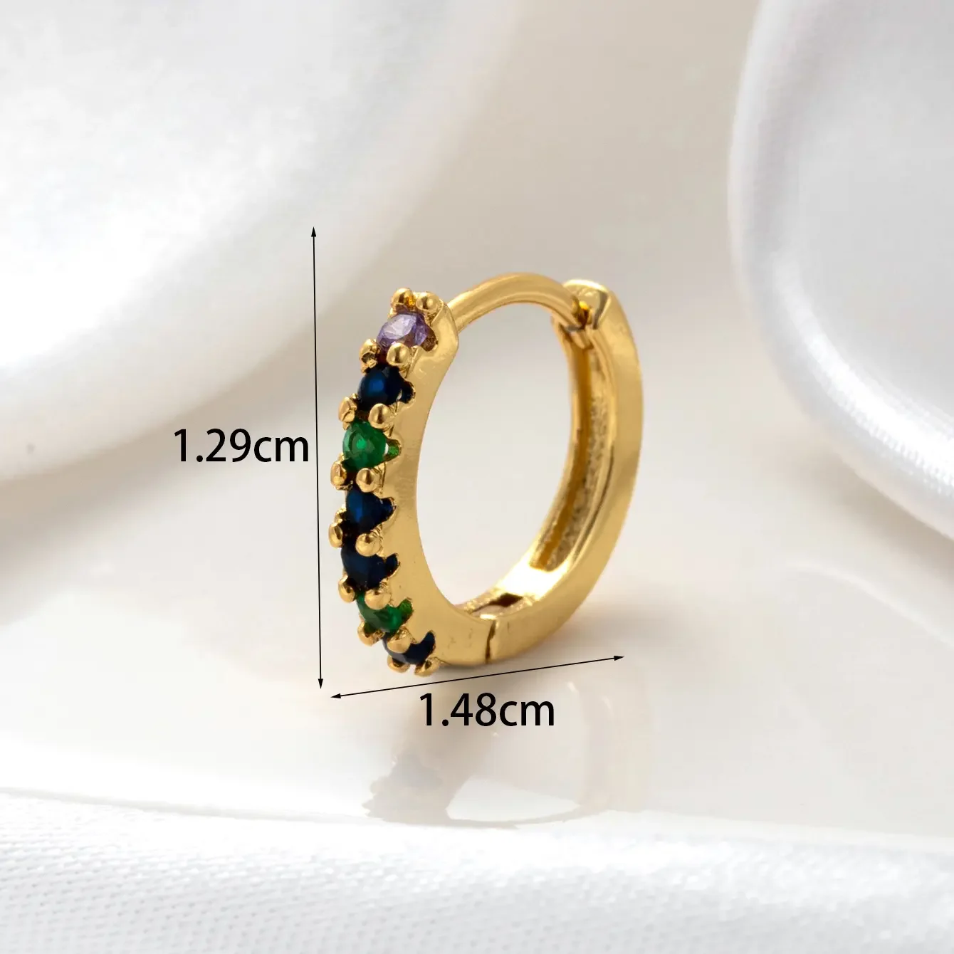 1 Stück Simple Series Simple Flower Kupfer ohne Beschichtung Zirkon Damen Piercing Ohrringe h5