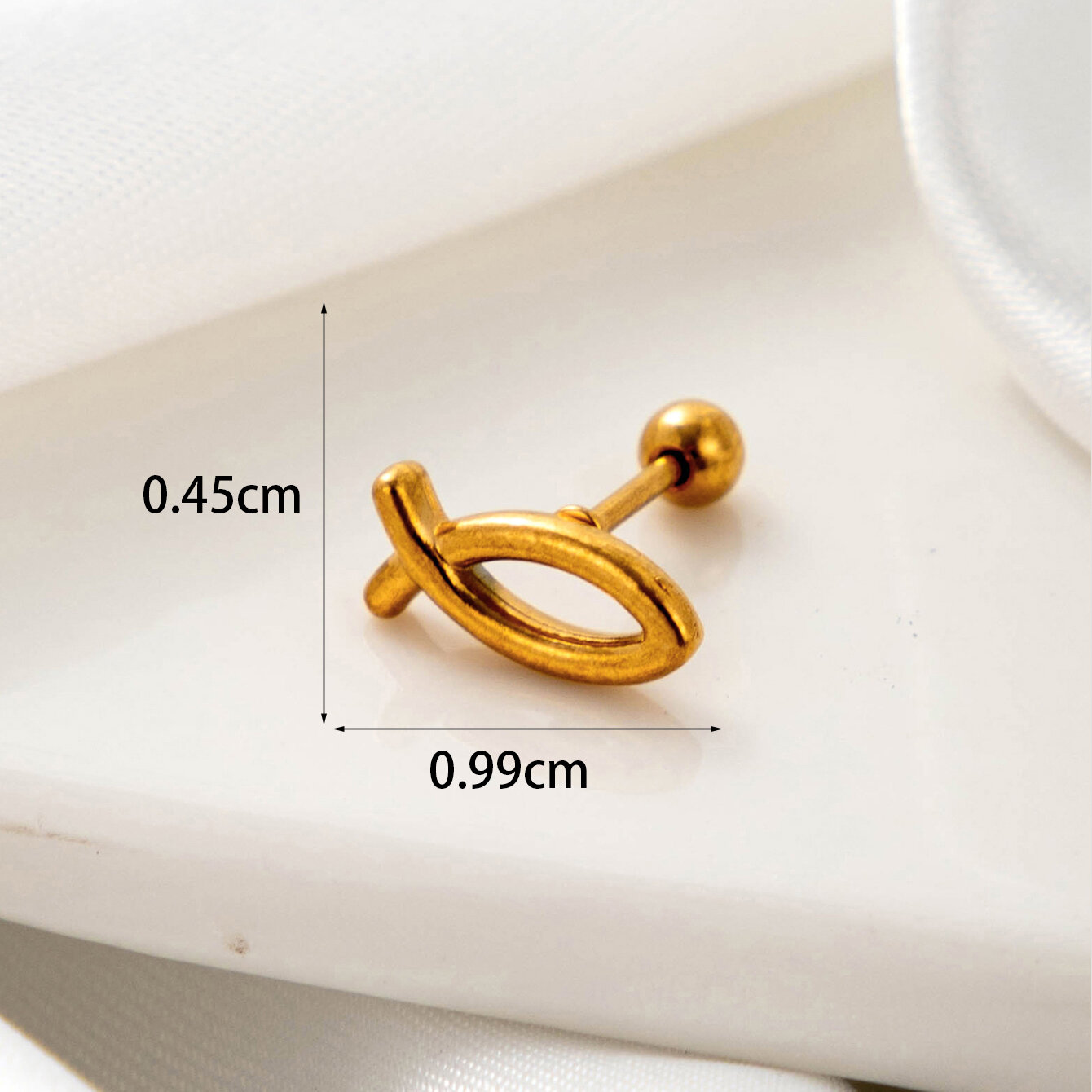 Boucles d'oreilles piercing femme, collection Simple Series Classic Geometric, en cuivre sans placage, avec zircon.