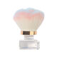 Taro Two-Color-Petal-Shaped Single Foundation Brush Round Transparent Box