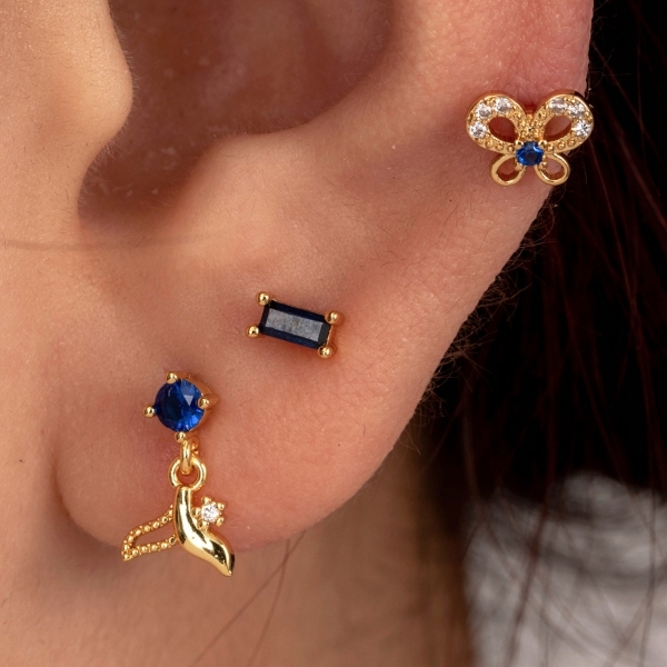 1 Piece Simple Series Classic Animal Titanium Steel No Plating Material Zircon Women Piercing Earrings h5Picture3