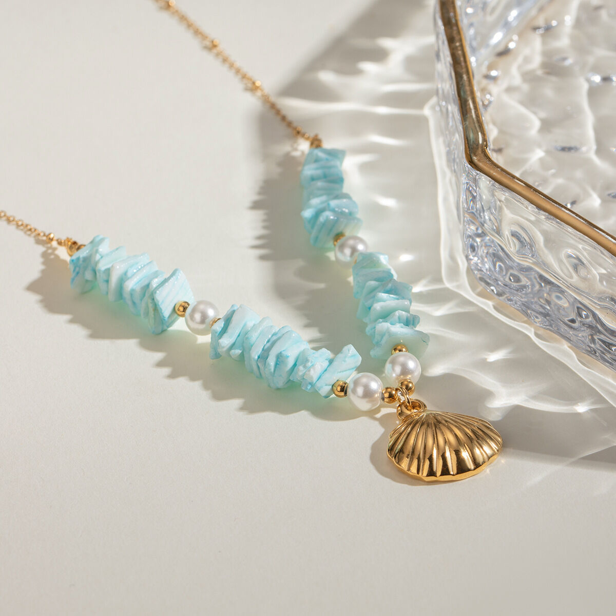 1 piece simple series vacation turtle stainless steel  gold plated shell women pendant necklaces h5 