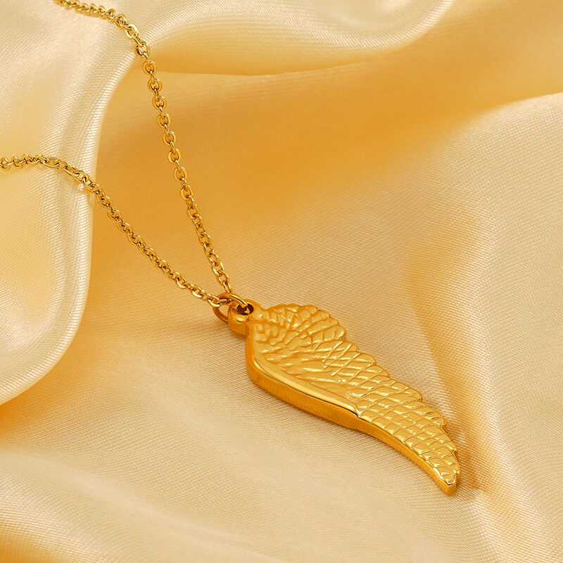 collier pendentif unisexe en acier inoxydable plaqué or , série simple, motif animal simple, 1 pièce h5 