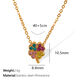 Collar de oro con diamantes de colores XL217 Imagen3