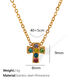 Collar de oro con diamantes de colores XL218 Imagen4