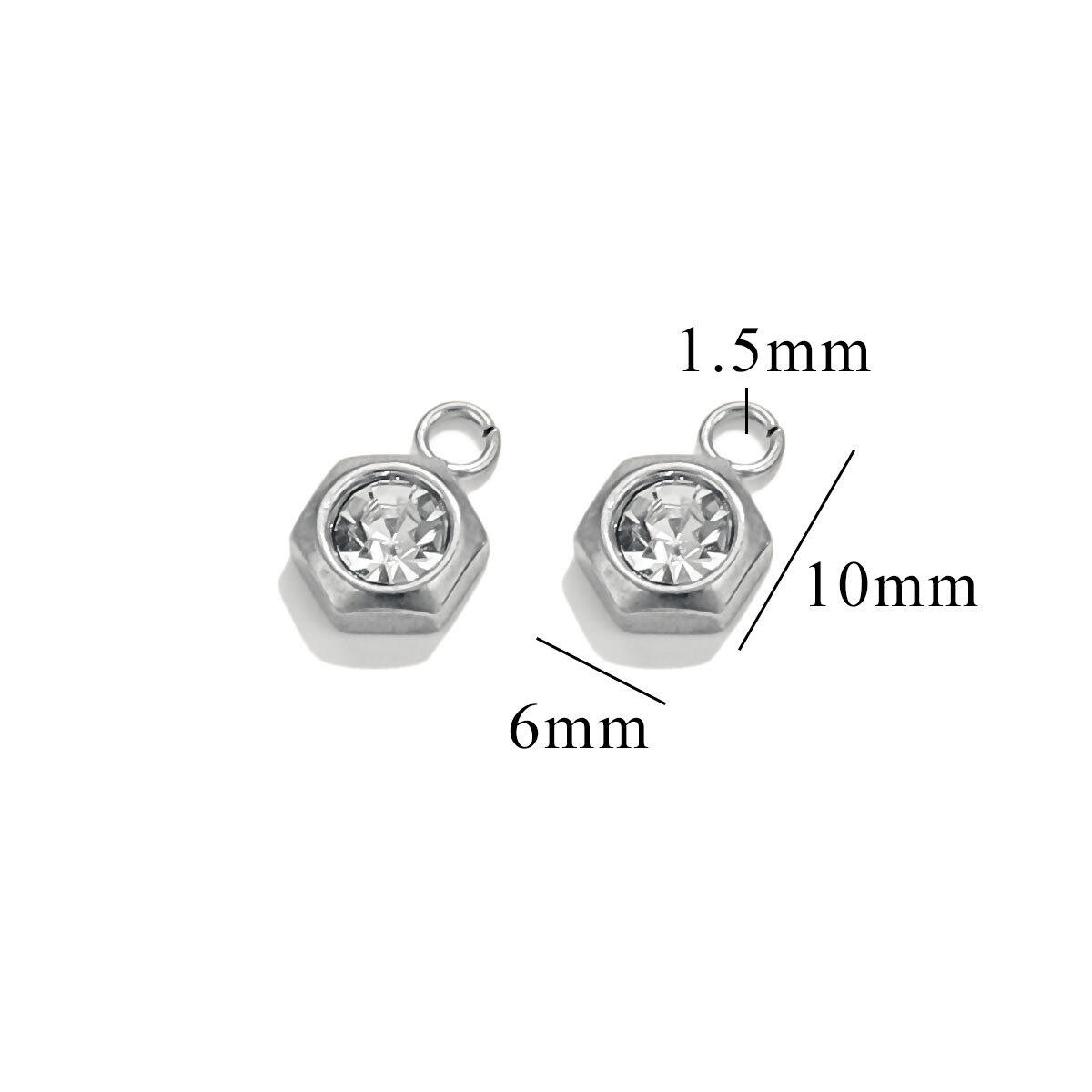 1 pair simple series simple heart gold plated zircon women pendants h5