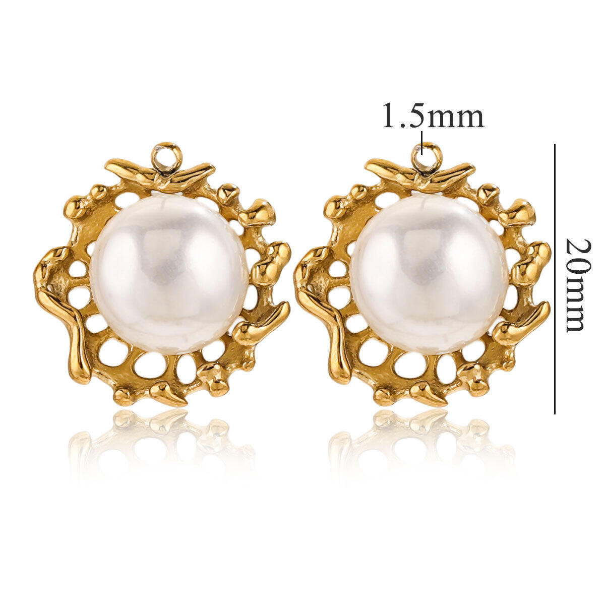 1 pair classic series retro geometric gold plated women pendants