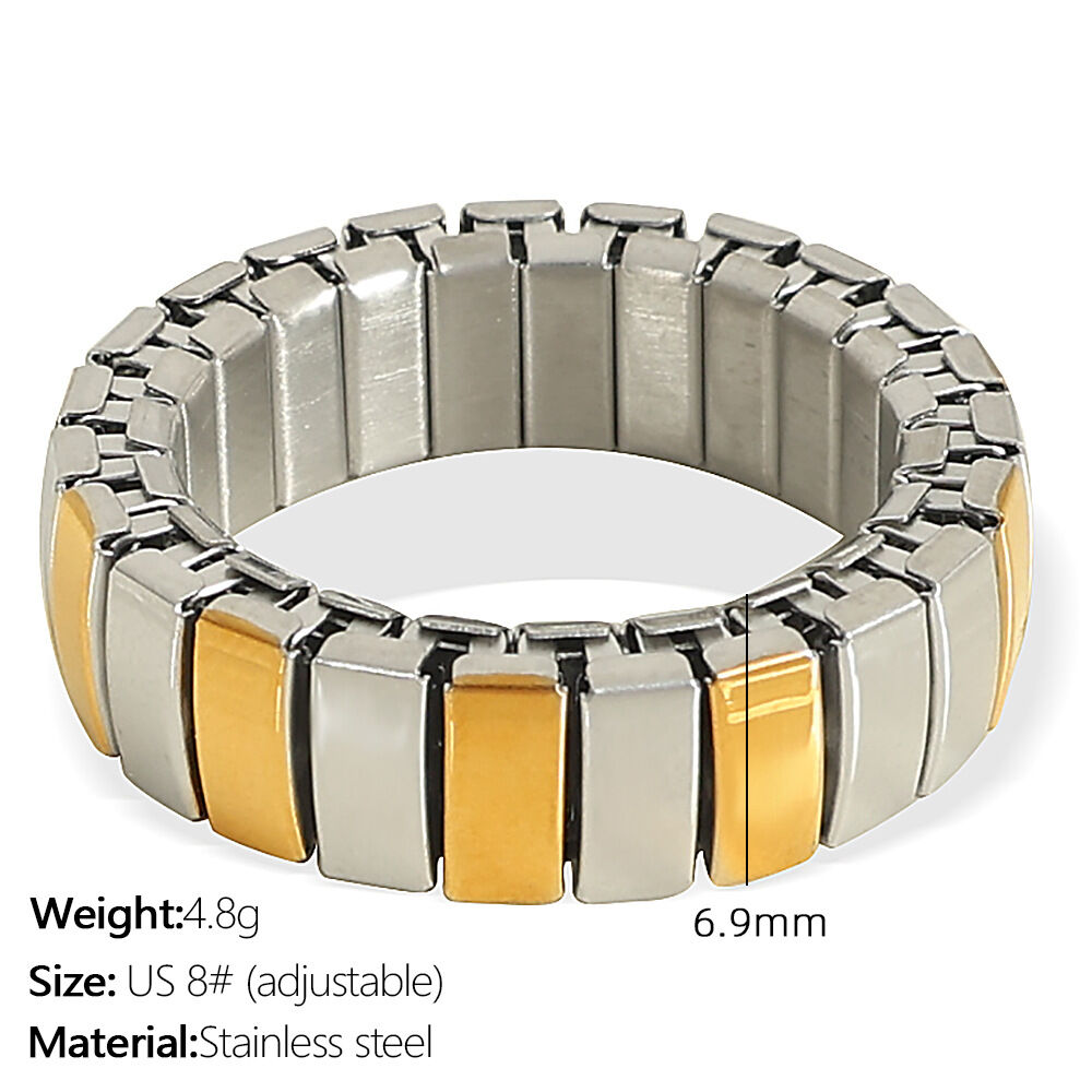 Anello elastico in oro JZ55 con circonferenza USA 8# 