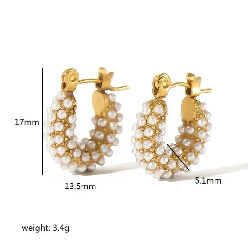 1 Paar exquisite und modische Ohrringe aus 18 Karat vergoldetem Edelstahl mit farbigen Zirkonperlen für Damen zum täglichen Tragen h5Bild2