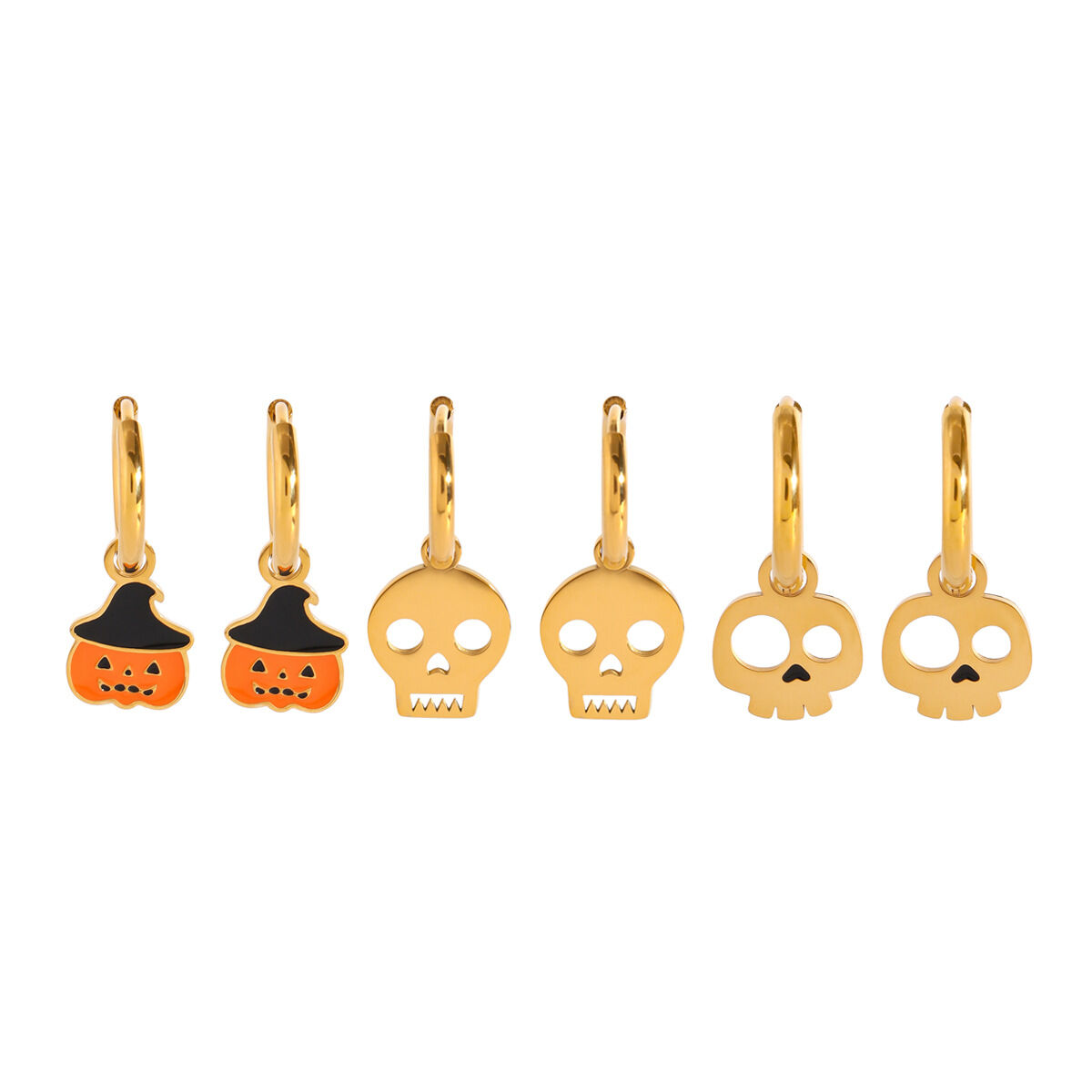 1 Set Halloween Stainless Steel Waterproof Earrings Set h5